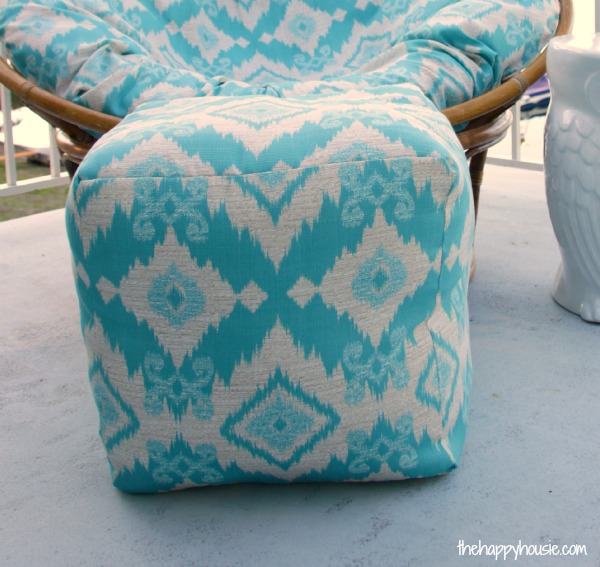 How To Sew A Diy Pouf Ottoman Indoor Or Outdoor The Happy Housie