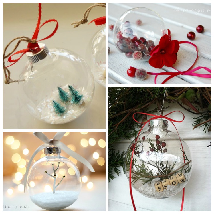 20 Elegantly Adorable Ways To Fill Clear Ornaments The Happy Housie - Diy Glass Ornaments With Pictures