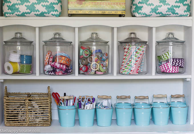 Colourful Cheery Craft Room Tour at thehappyhousie.com-14