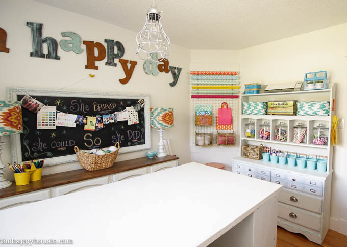 Colourful Cheery Craft Room Tour at thehappyhousie.com-18