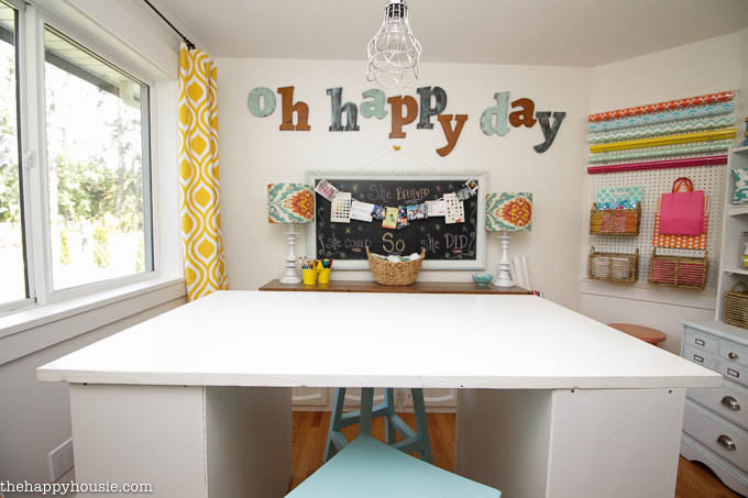Colourful Cheery Craft Room Tour at thehappyhousie.com-23
