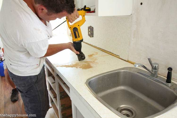 How To Install New Countertops On Old Cabinets The Happy Housie