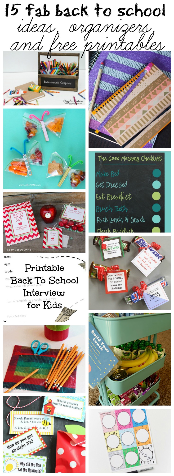 15 Fab Back to School Ideas, Projects, DIYS, Organizers, and Free Printables you don't want to miss