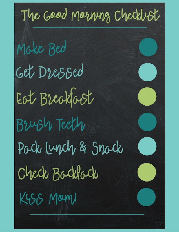 Featured at Work it Wednesday August 24 Morning-Routine-Good-Morning-Checklist