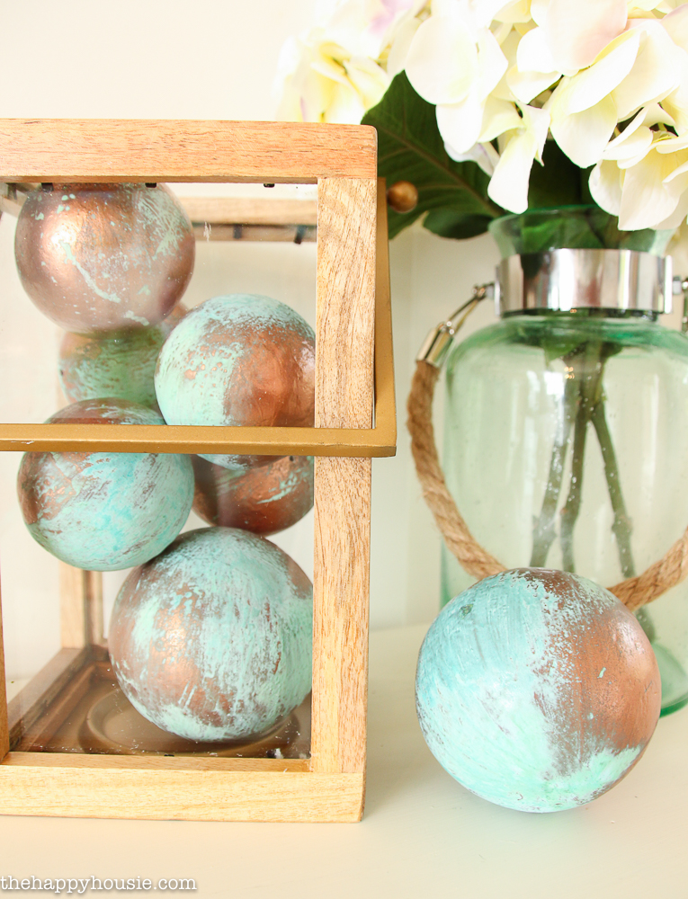 DIY Faux Aged Copper Vase Fillers The Happy Housie