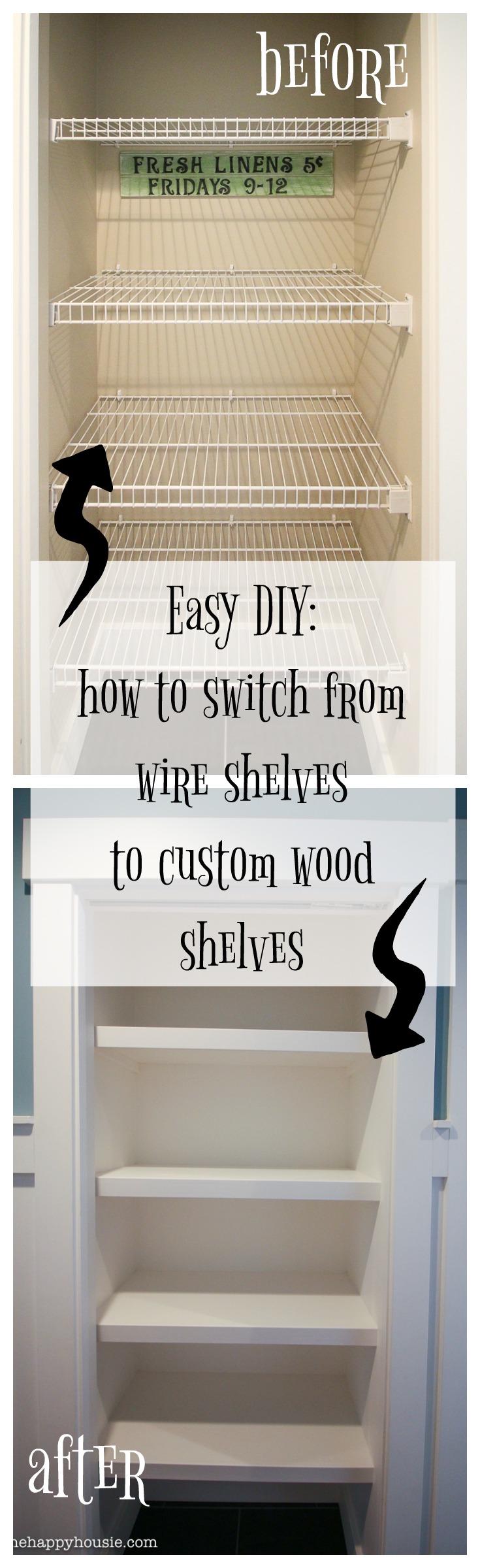 How To Replace Wire Shelves With Diy, How To Make Wire Pantry Shelves Look Better