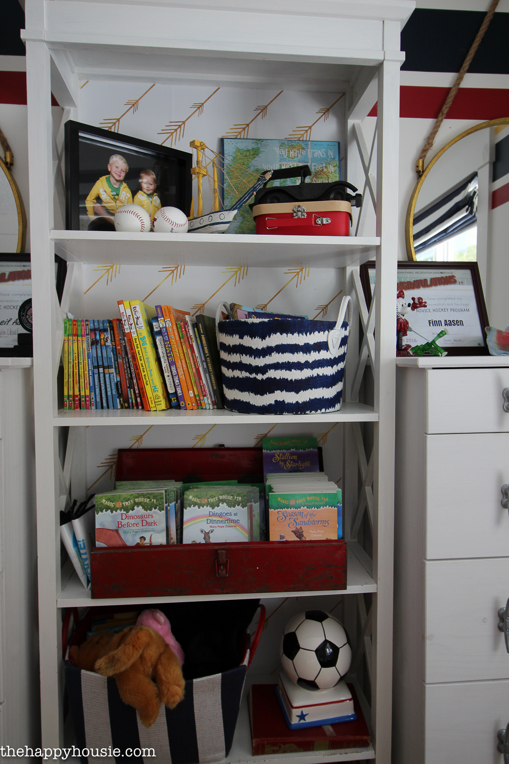 kids dresser with bookshelf