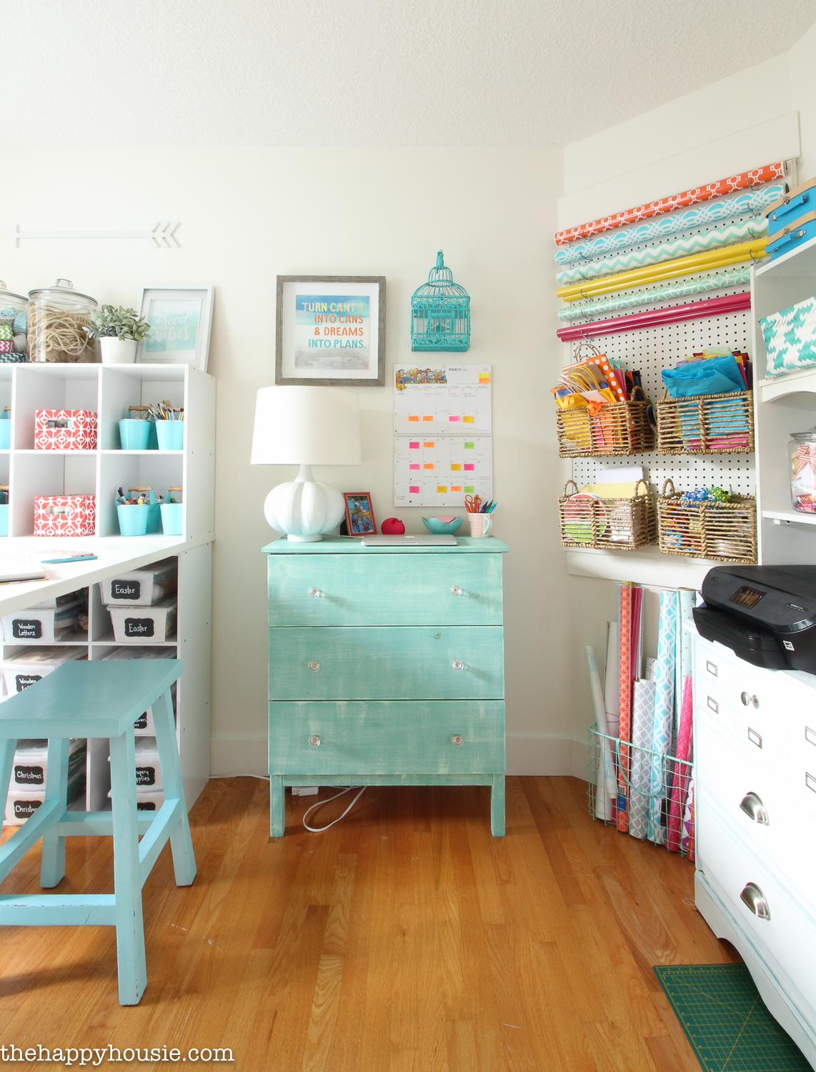 How to Organize a Craft Room Work Space | The Happy Housie