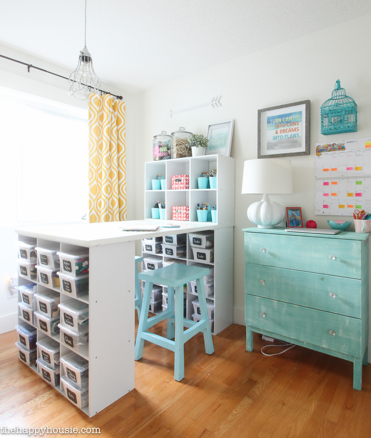 How To Organize A Craft Room Work Space The Happy Housie