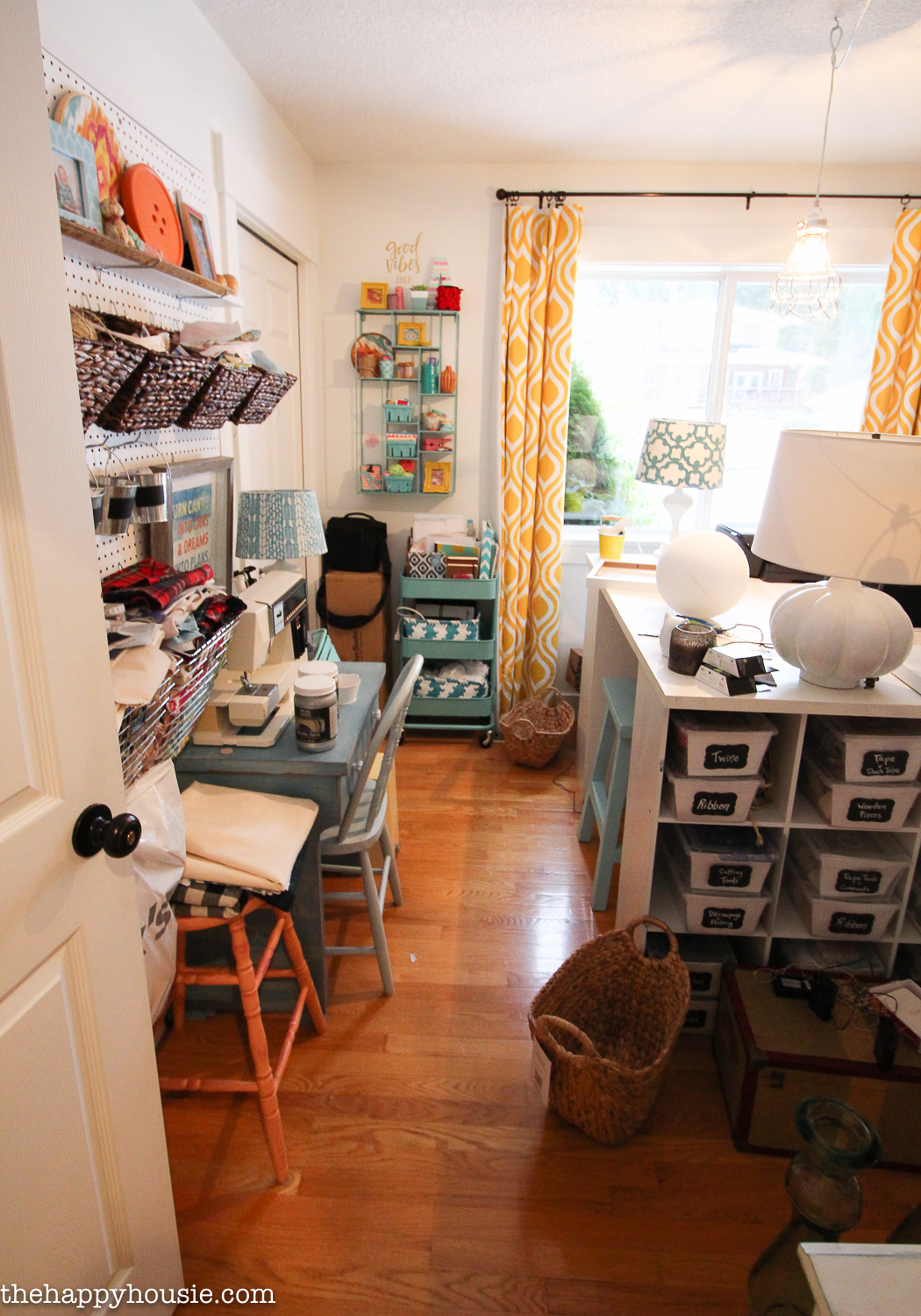 How To Organize A Craft Room Work Space The Happy Housie