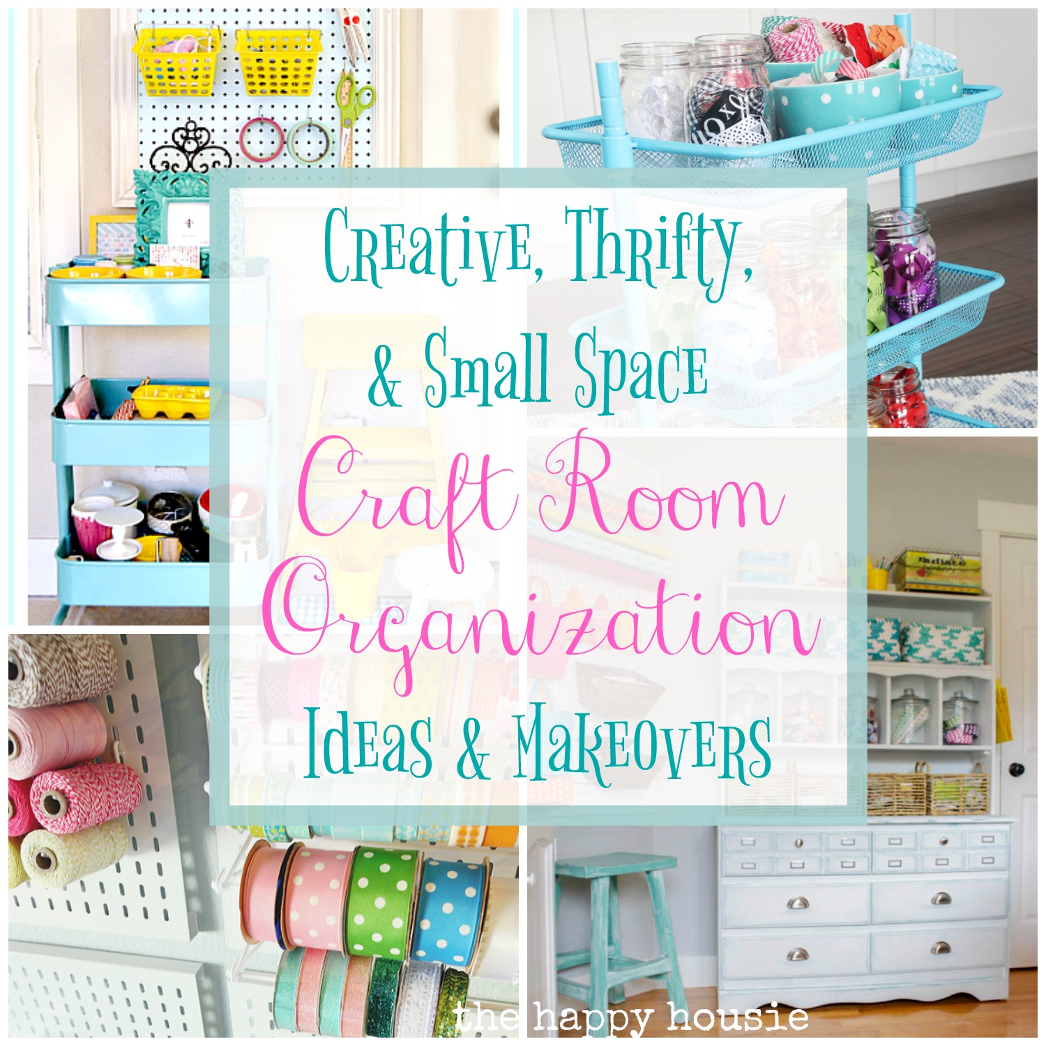 Creative, Thrifty, & Small Space Craft Room Organization Ideas | The Happy Housie