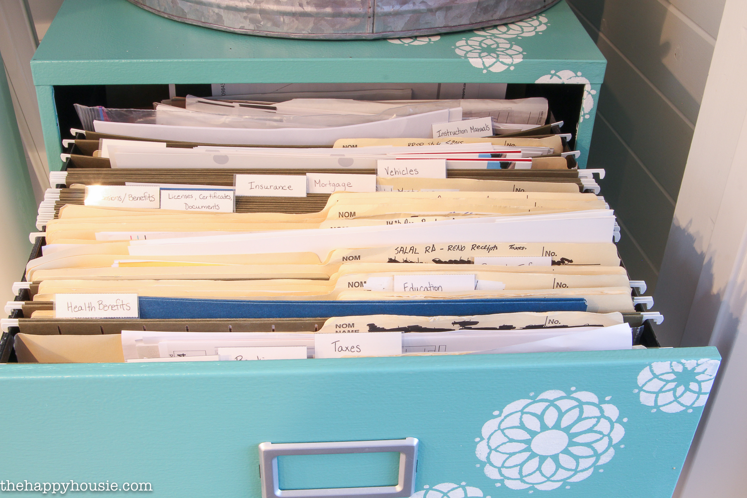 Organizing Paperwork With A Colour Coded File System The Happy