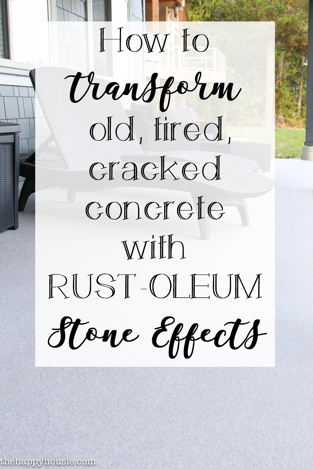 How To Transform An Old Tired Cracked Concrete Patio The Happy Housie