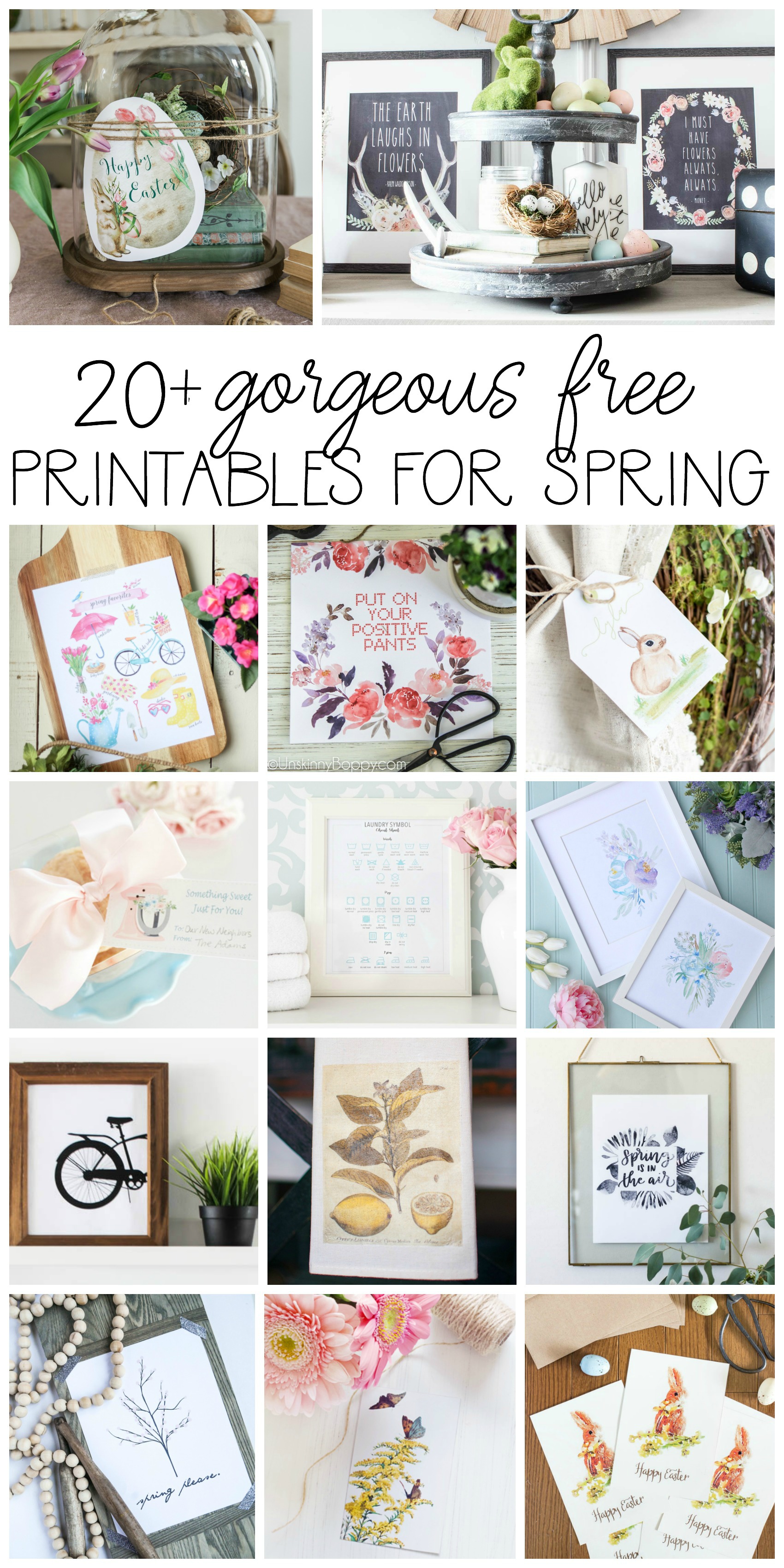 8 Brand New Free Spring Printables - Spring Quotes, Watercolors & Chalkboards