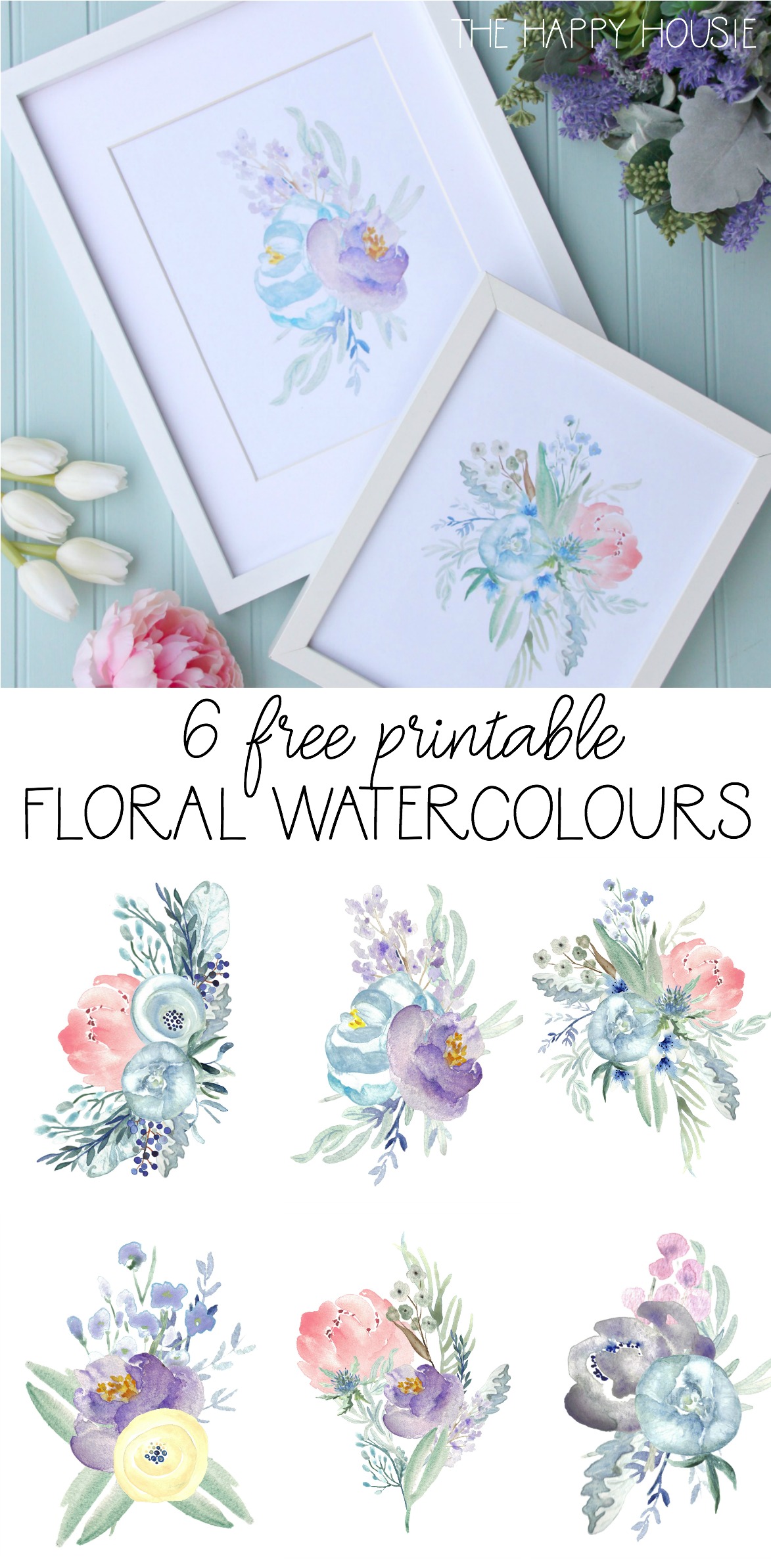 6 Free Printable Floral Watercolour Designs The Happy Housie