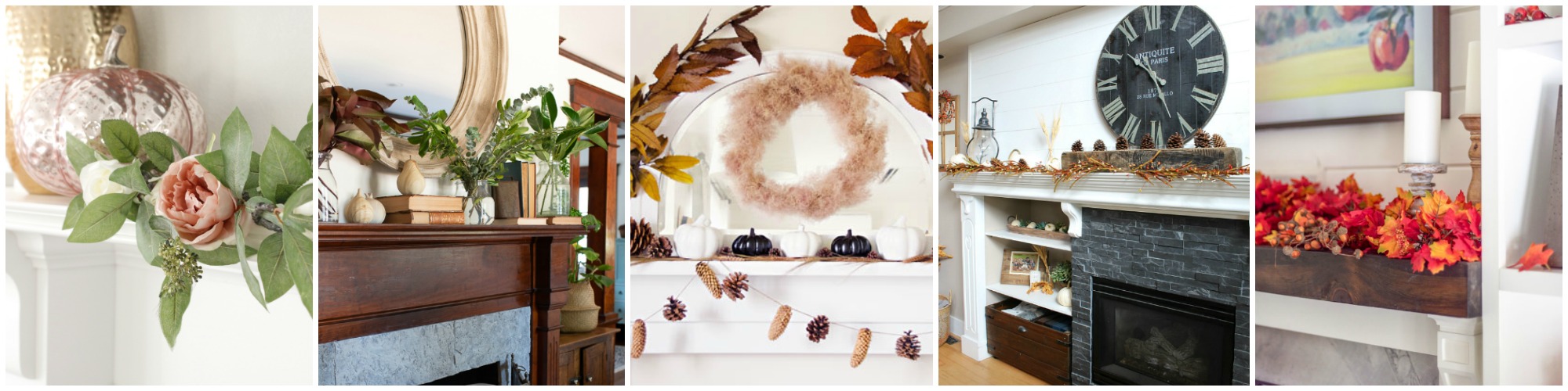 Wreaths and mirrors fall decor.