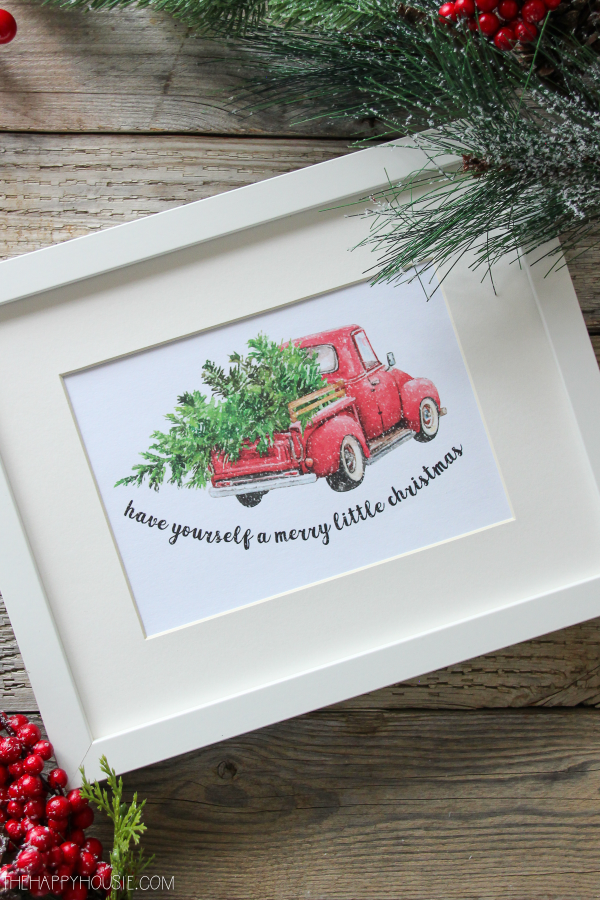 5 Free Vintage Truck Christmas Printables | The Happy Housie