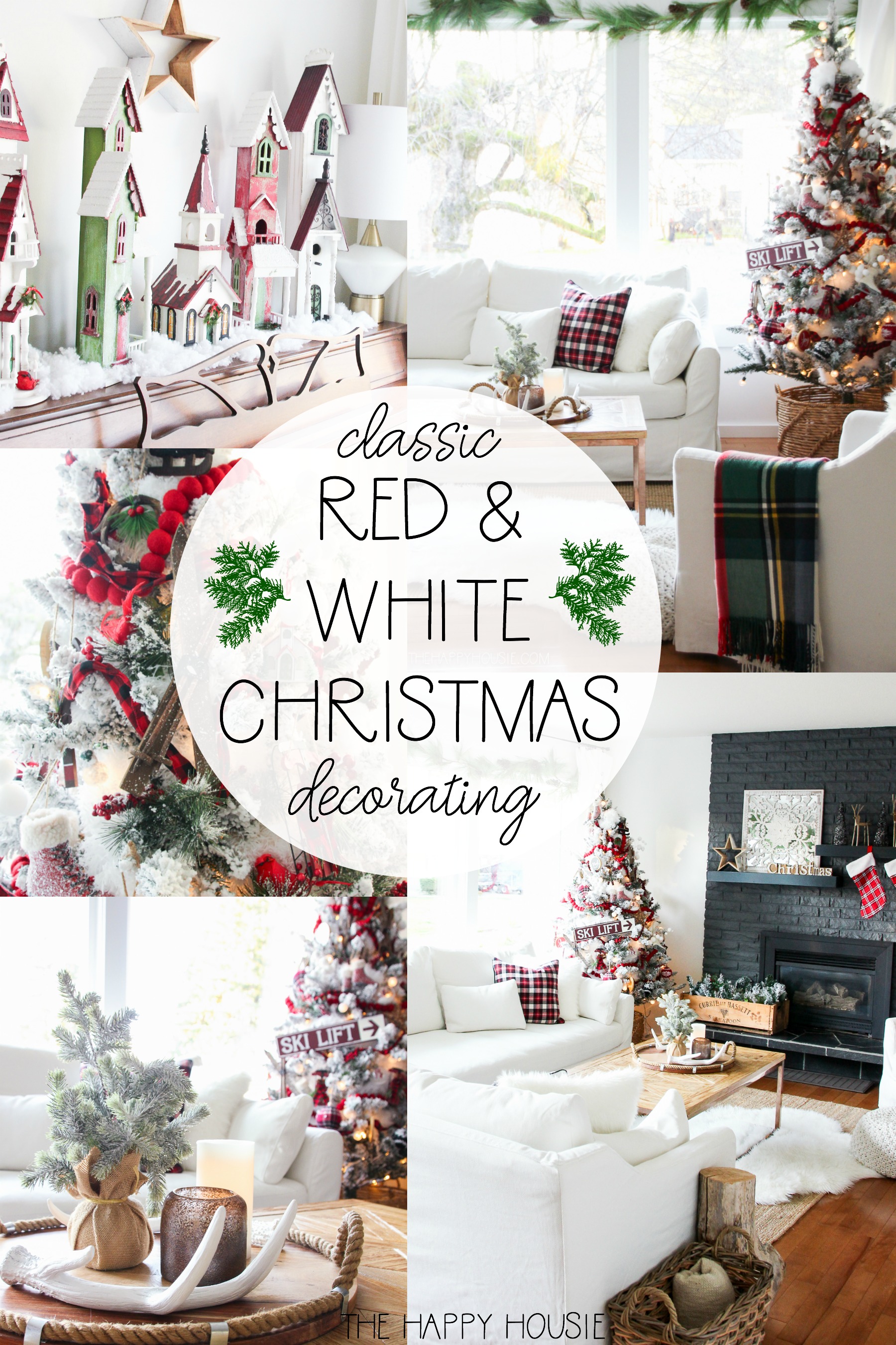 Red & White Christmas Decorating & New Living Room Tour ...
