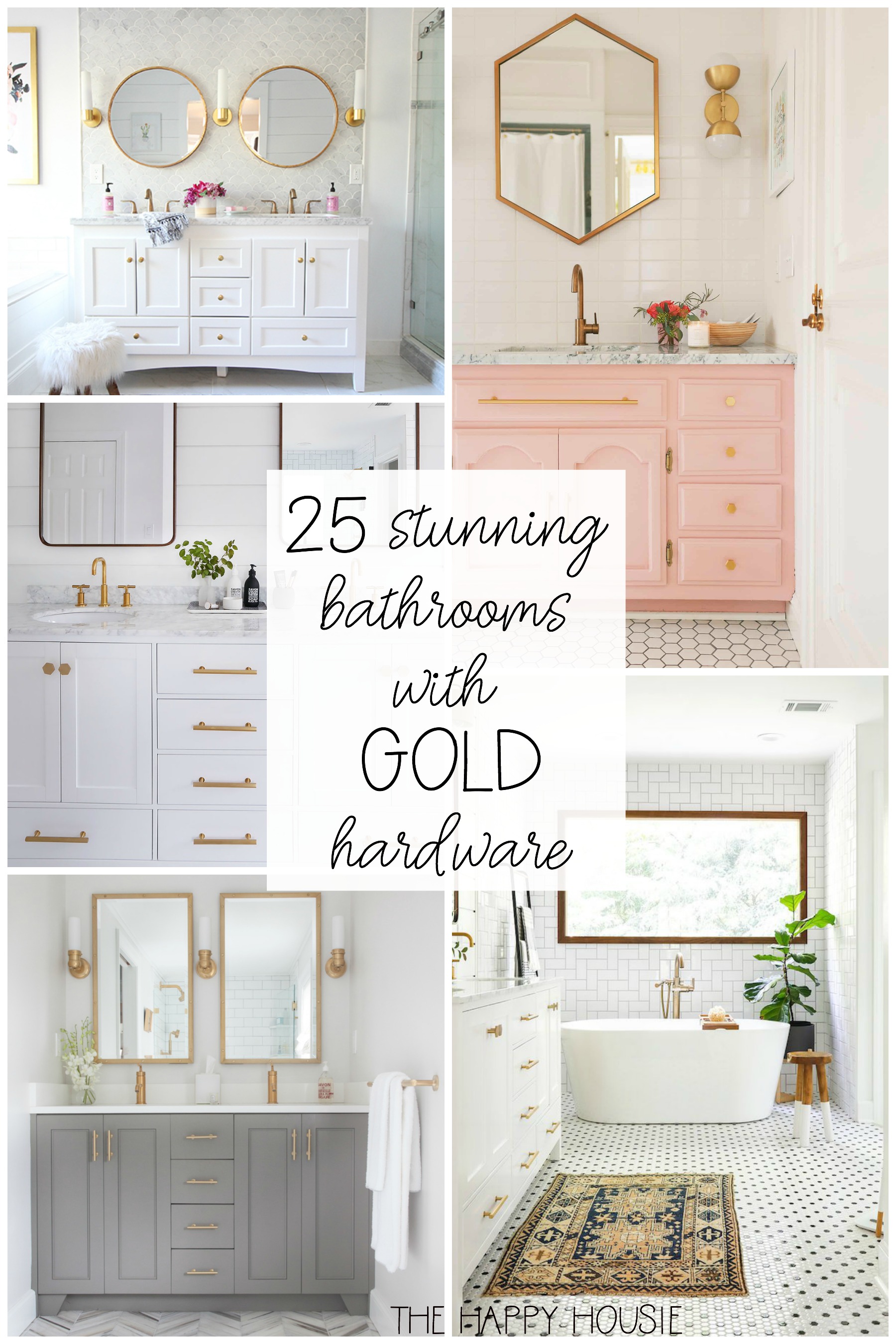 25 Stunning Bathrooms With Gold Hardware The Happy Housie
