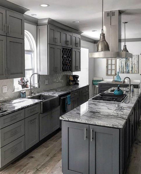 Grey Kitchen Cabinets, Pictures Of Dark Grey Kitchen Cabinets