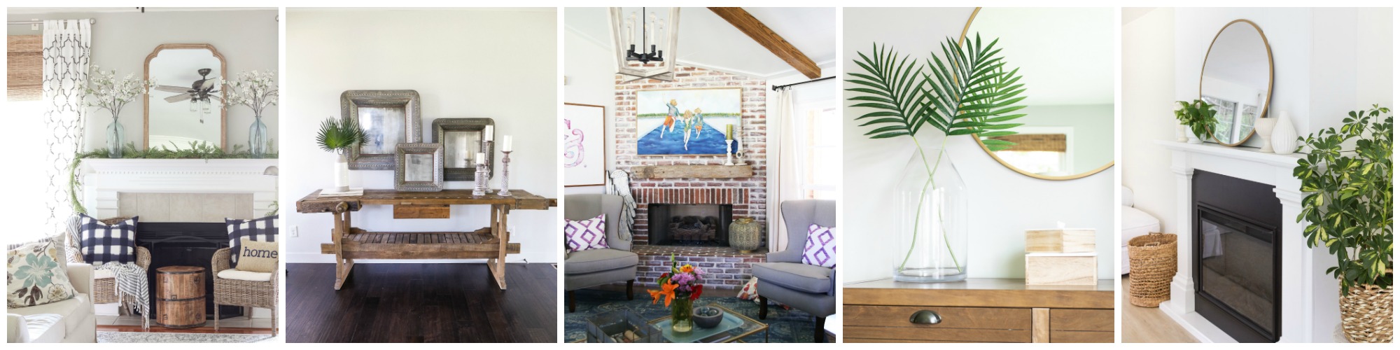 5 beautiful Summer vignettes and mantels with fresh new Summer decor inspiration