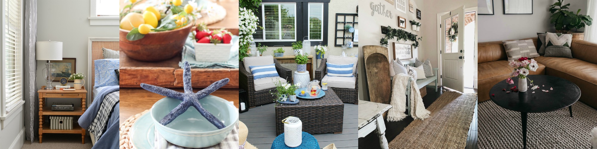 5 blogger homes decorated for summer.