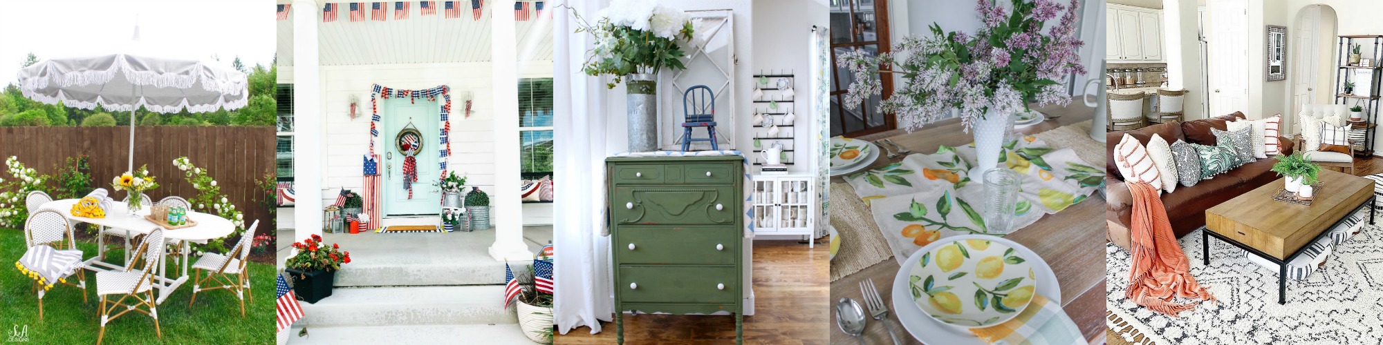 5 blogger homes decorated for summer.