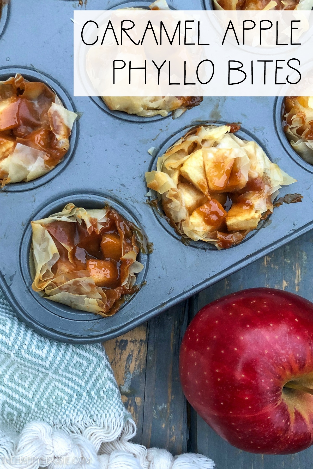 Caramel Apple Phyllo Bites 15 Fall Apple Recipes The Happy Housie
