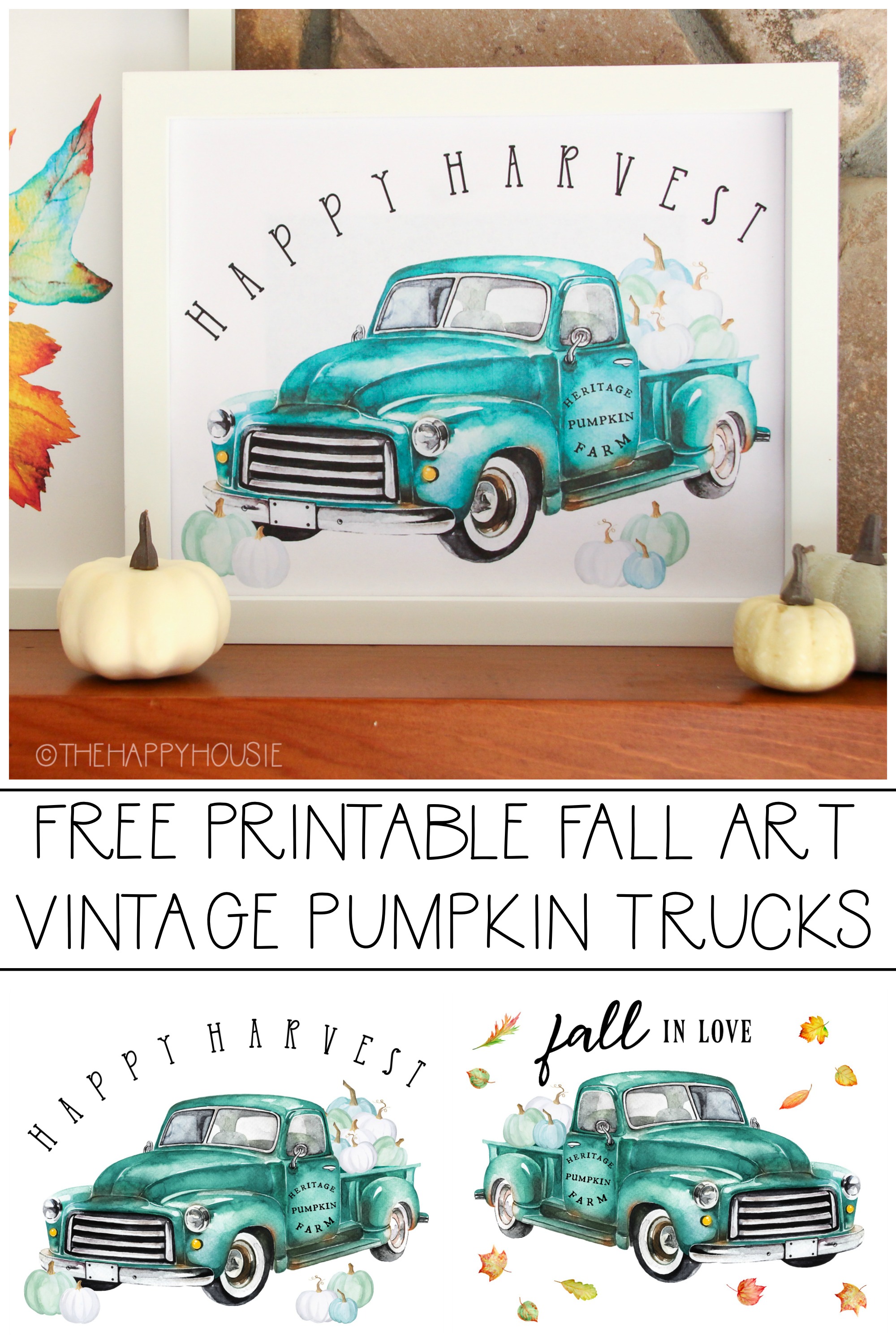 20 Pretty Free Fall Wall Art Printables- A fun and frugal way to update your home's décor for fall is with free printables! This set even includes Thanksgiving and Halloween free printables, too! | #fall #Halloween #Thanksgiving #freePrintables #ACultivatedNest